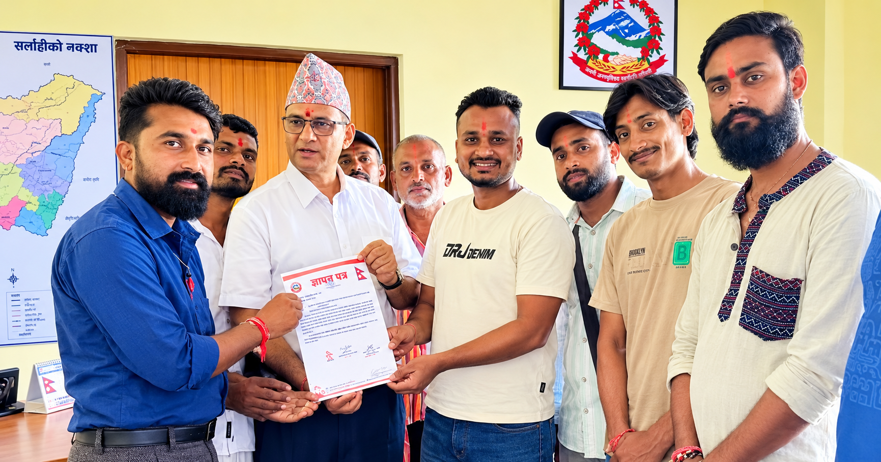 मुसैली पोखरीको बजेट छानबिन गर्न माग गर्दै सीडीओलाई ज्ञापनपत्र